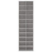 Produktbild för Skoskåp betonggrå 54x34x183 cm konstruerat trä
