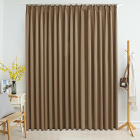 Produktbild för Mörkläggningsgardin med krokar taupe 290x245 cm