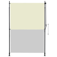 Produktbild för Rullgardin utomhus 150x270 cm gräddvit