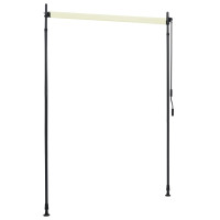 Produktbild för Rullgardin utomhus 150x270 cm gräddvit