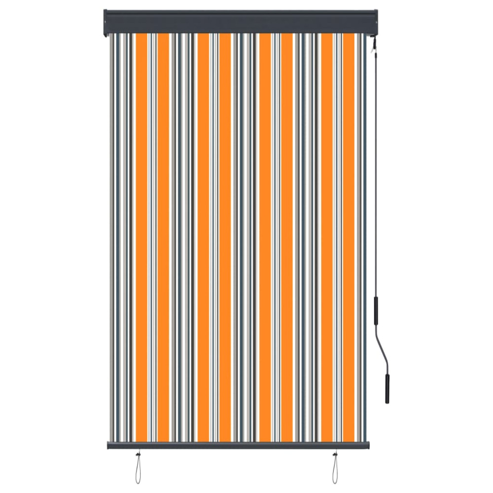 Produktbild för Rullgardin utomhus 100x250 cm gul och blå