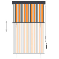 Produktbild för Rullgardin utomhus 100x250 cm gul och blå