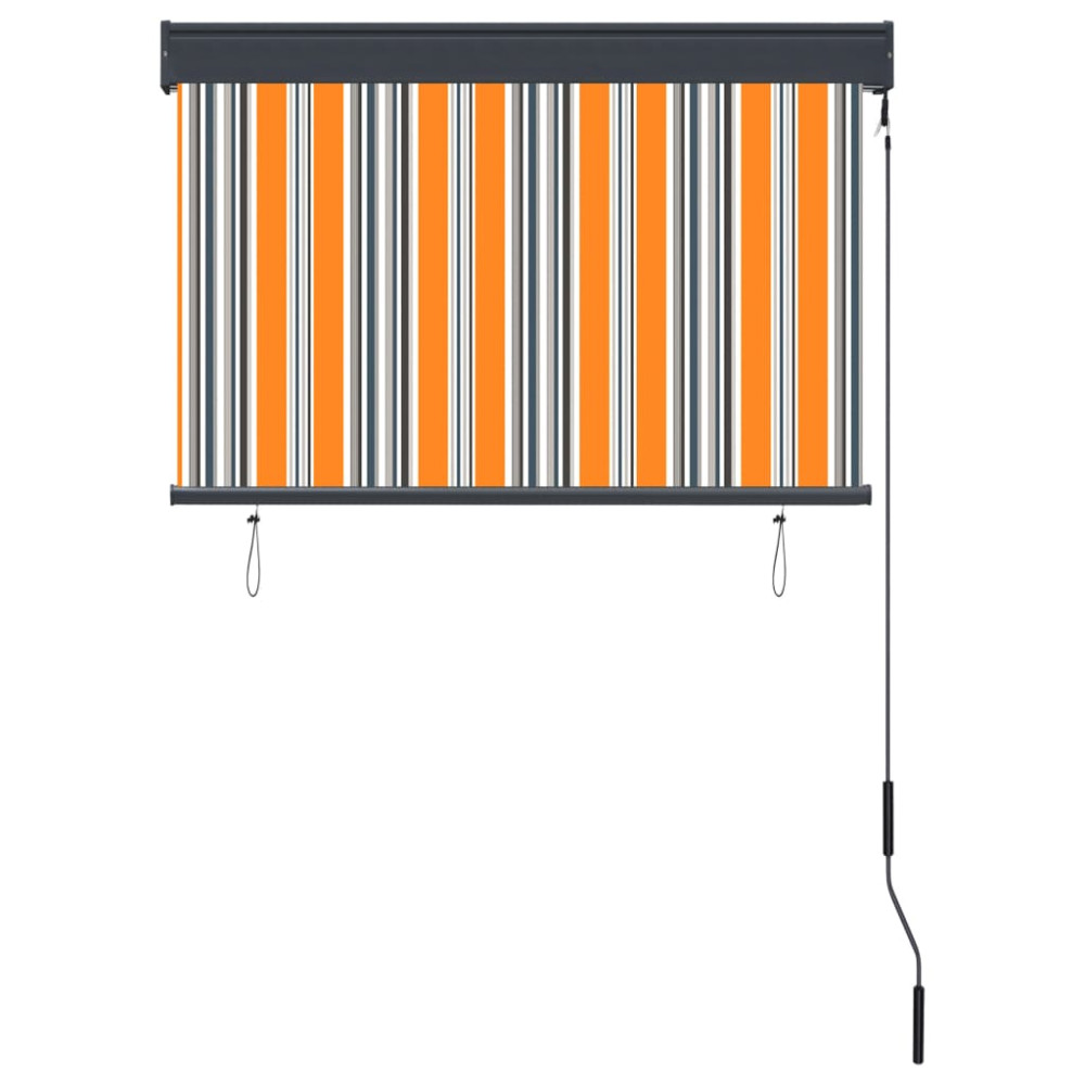 Produktbild för Rullgardin utomhus 100x250 cm gul och blå