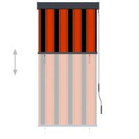 Produktbild för Rullgardin utomhus 80x250 cm orange och brun