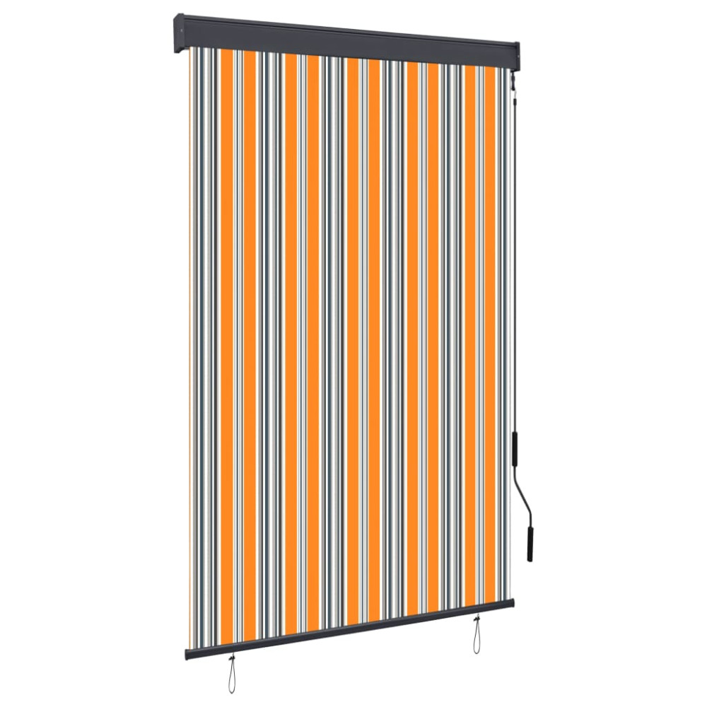Produktbild för Rullgardin utomhus 120x250 cm gul och blå