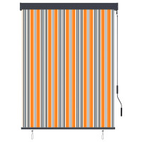 Produktbild för Rullgardin utomhus 120x250 cm gul och blå