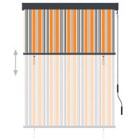 Produktbild för Rullgardin utomhus 120x250 cm gul och blå