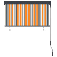 Produktbild för Rullgardin utomhus 120x250 cm gul och blå