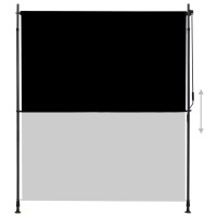 Produktbild för Rullgardin utomhus 200x270 cm antracit