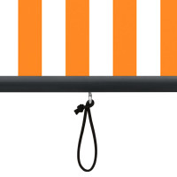 Produktbild för Rullgardin utomhus 60x250 cm vit och orange