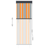 Produktbild för Rullgardin utomhus 60x250 cm gul och blå