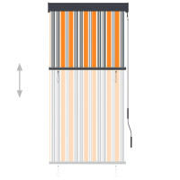 Produktbild för Rullgardin utomhus 80x250 cm gul och blå