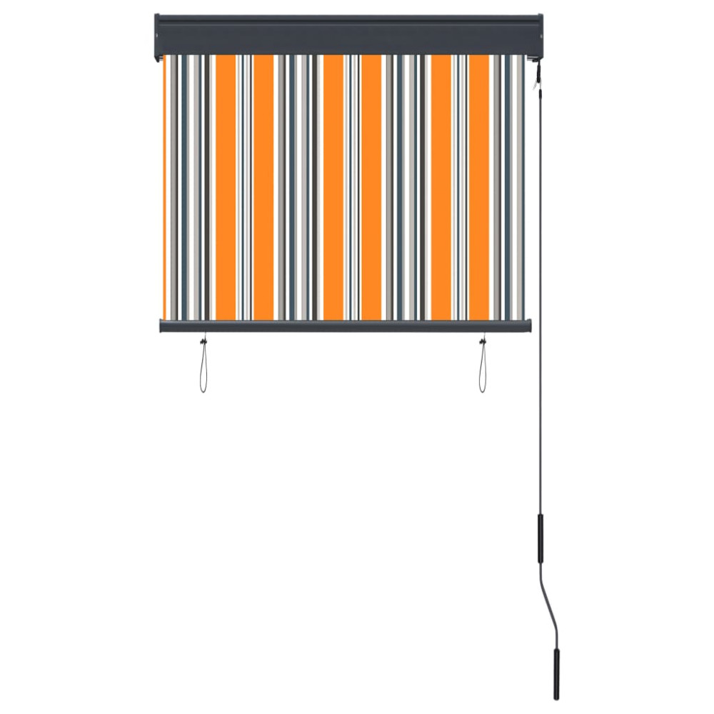 Produktbild för Rullgardin utomhus 80x250 cm gul och blå