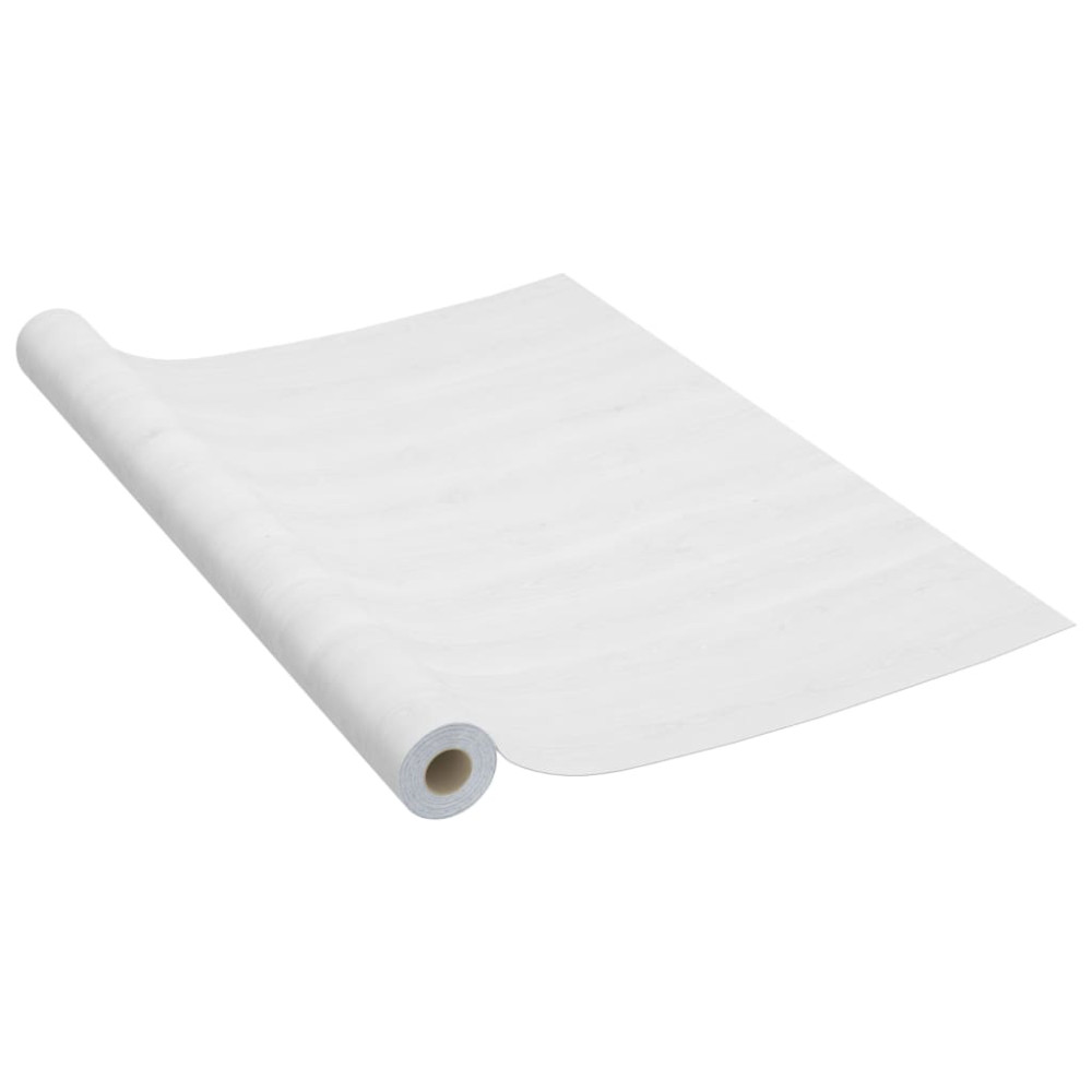 Produktbild för Dörrfolie 2 st vitt trä 210x90 cm PVC