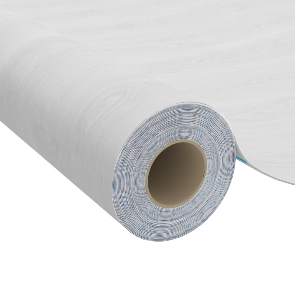 Produktbild för Dörrfolie 2 st vitt trä 210x90 cm PVC