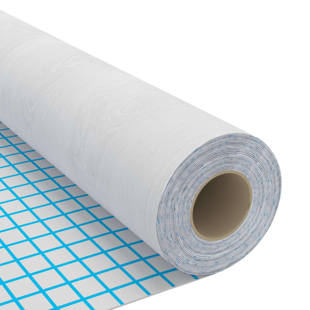 Produktbild för Dörrfolie 2 st vitt trä 210x90 cm PVC