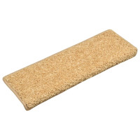 Produktbild för Trappstegsmattor 15 st 65x21x4 cm beige