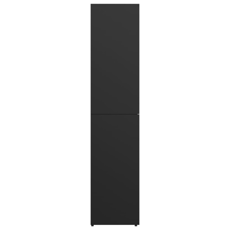 Produktbild för Skoskåp svart 80x39x178 cm konstruerat trä