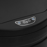 Produktbild för Soptunna med automatisk sensor 30 L kolstål svart
