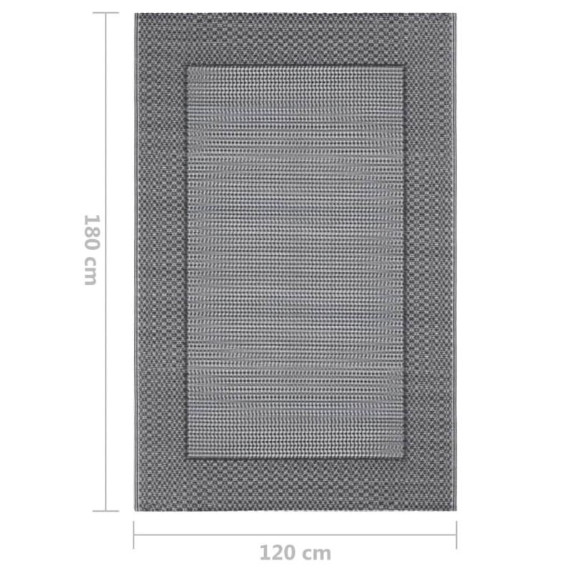 Produktbild för Utomhusmatta grå 120x180 cm PP
