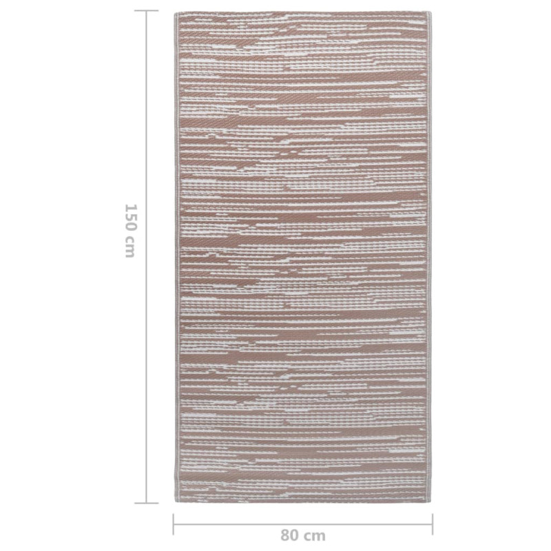 Produktbild för Utomhusmatta brun 80x150 cm PP
