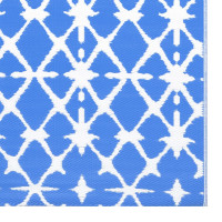 Produktbild för Utomhusmatta blå och vit 190x290 cm PP