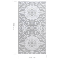 Produktbild för Utomhusmatta ljusgrå 120x180 cm PP