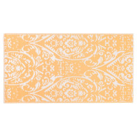 Produktbild för Utomhusmatta orange och vit 190x290 cm PP