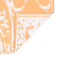 Produktbild för Utomhusmatta orange och vit 190x290 cm PP