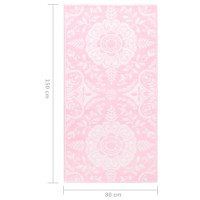 Produktbild för Utomhusmatta rosa 80x150 cm PP