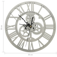 Produktbild för Väggklocka silver 30 cm akryl