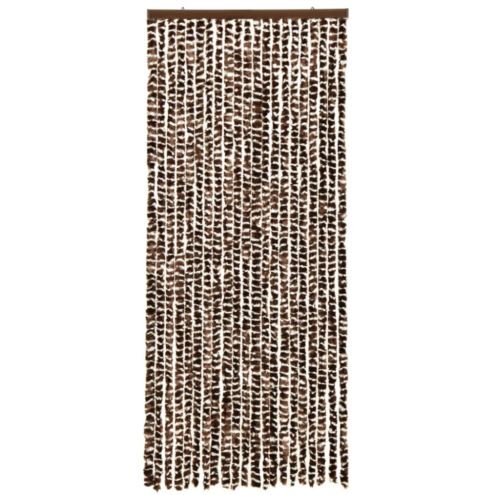 Produktbild för Insektsdraperi brun och vit 56x185 cm chenille