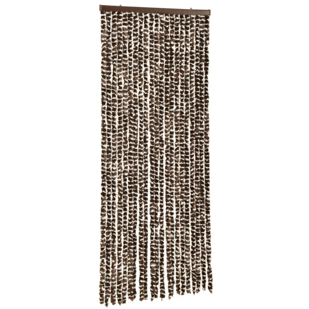 Produktbild för Insektsdraperi brun och vit 56x185 cm chenille