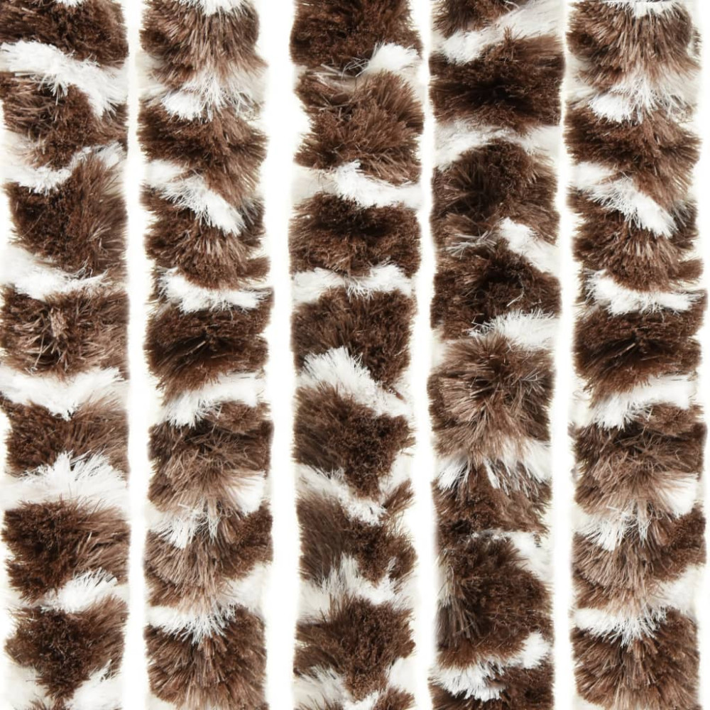 Produktbild för Insektsdraperi brun och vit 56x185 cm chenille