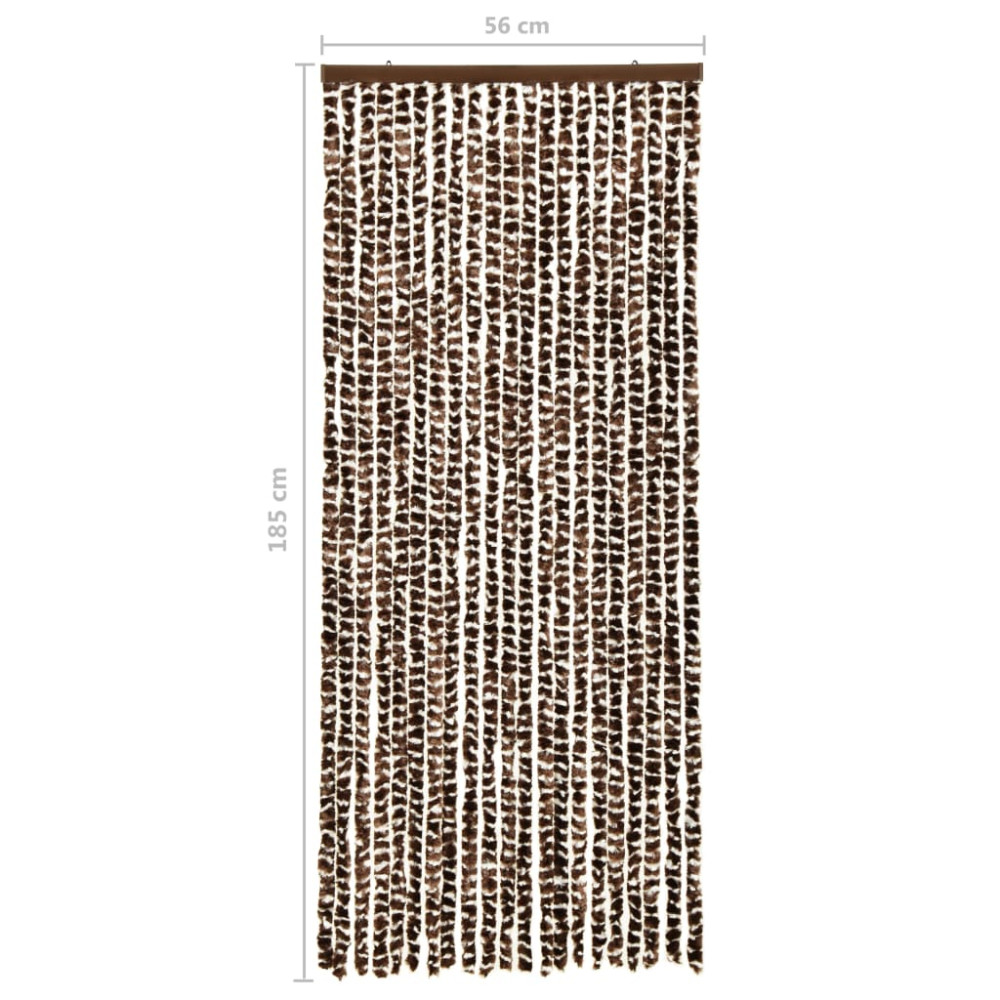 Produktbild för Insektsdraperi brun och vit 56x185 cm chenille