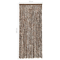Produktbild för Insektsdraperi brun och vit 56x185 cm chenille
