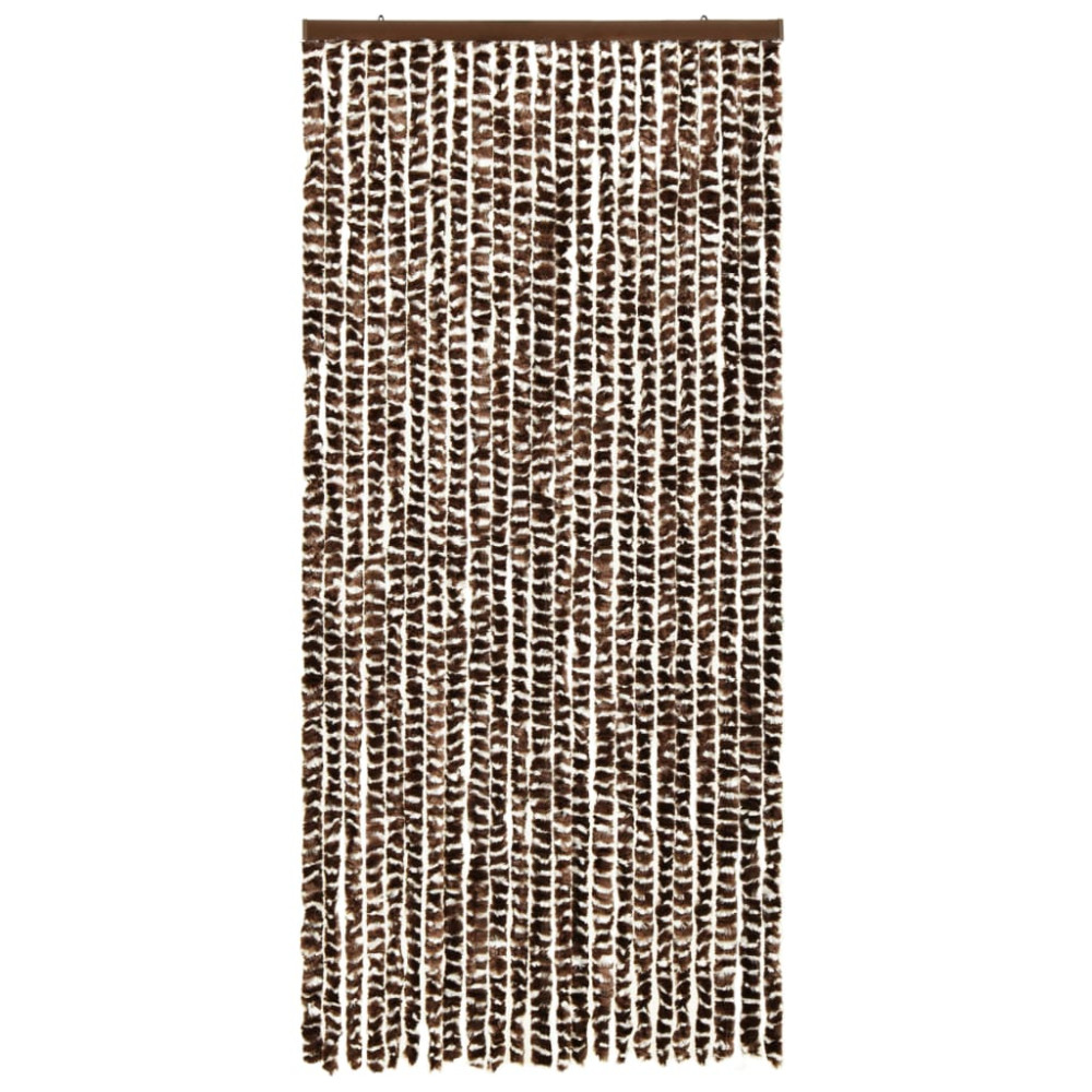 Produktbild för Insektsdraperi brun och vit 90x220 cm chenille