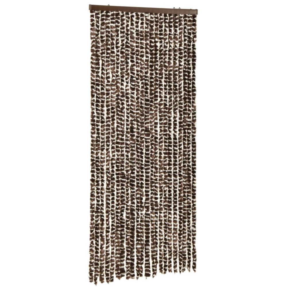 Produktbild för Insektsdraperi brun och vit 90x220 cm chenille