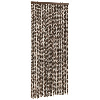 Produktbild för Insektsdraperi brun och vit 90x220 cm chenille