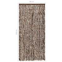Produktbild för Insektsdraperi brun och vit 90x220 cm chenille