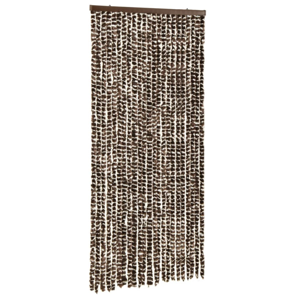 Produktbild för Insektsdraperi brun och vit 100x220 cm chenille