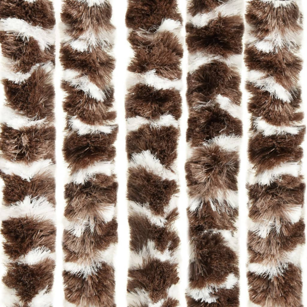 Produktbild för Insektsdraperi brun och vit 100x220 cm chenille