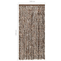Produktbild för Insektsdraperi brun och vit 100x220 cm chenille
