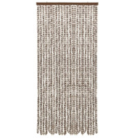 Produktbild för Insektsdraperi taupe och vit 90x220 cm chenille