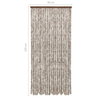 Produktbild för Insektsdraperi taupe och vit 90x220 cm chenille