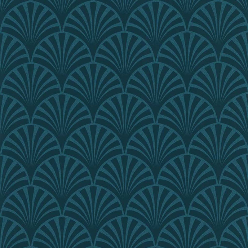 Produktbild för couleurs & matières Tapet 20's Pattern Artdeco blå