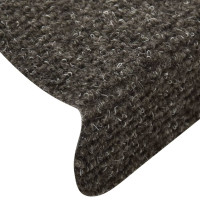 Produktbild för Trappmattor självhäftande 5 st 56x17x3 cm antracit halvrunda