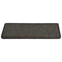 Produktbild för Trappstegsmattor självhäftande sisal 15 st 65x21x4 cm antracit