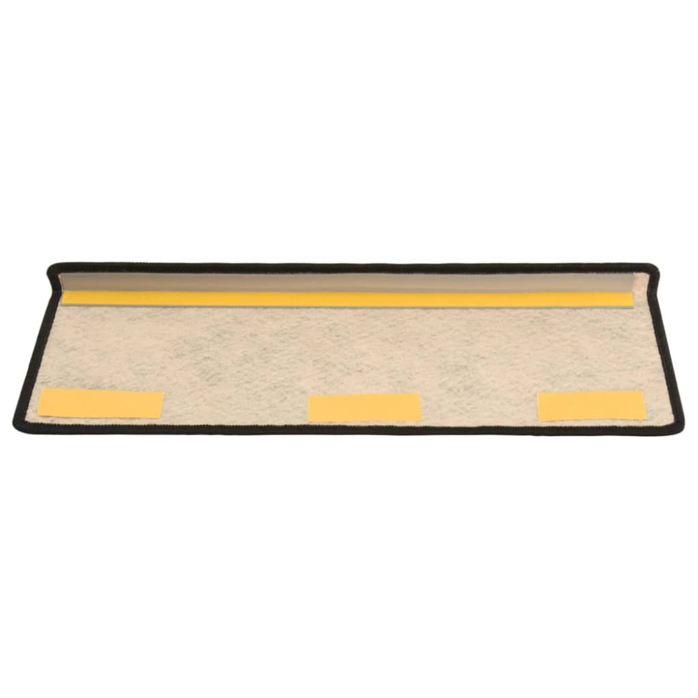 Produktbild för Trappstegsmattor självhäftande sisal 15 st 65x21x4 cm antracit