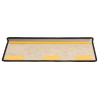 Produktbild för Trappstegsmattor självhäftande sisal 15 st 65x21x4 cm antracit